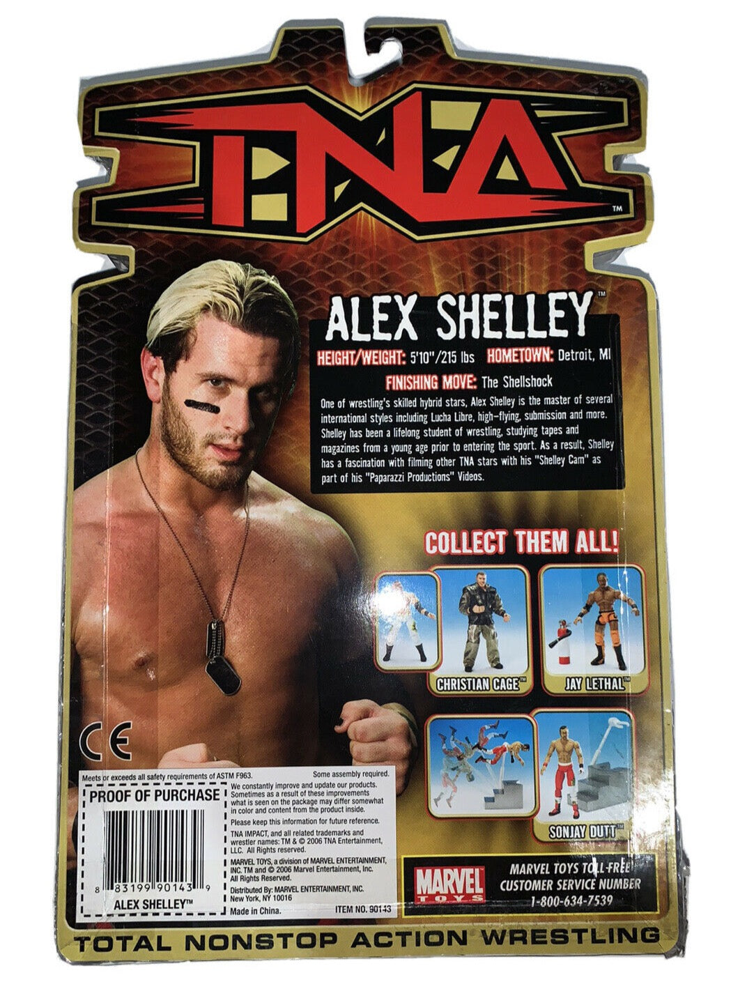2007 Total Nonstop Action [TNA] Marvel Toys Series 6 Alex Shelley