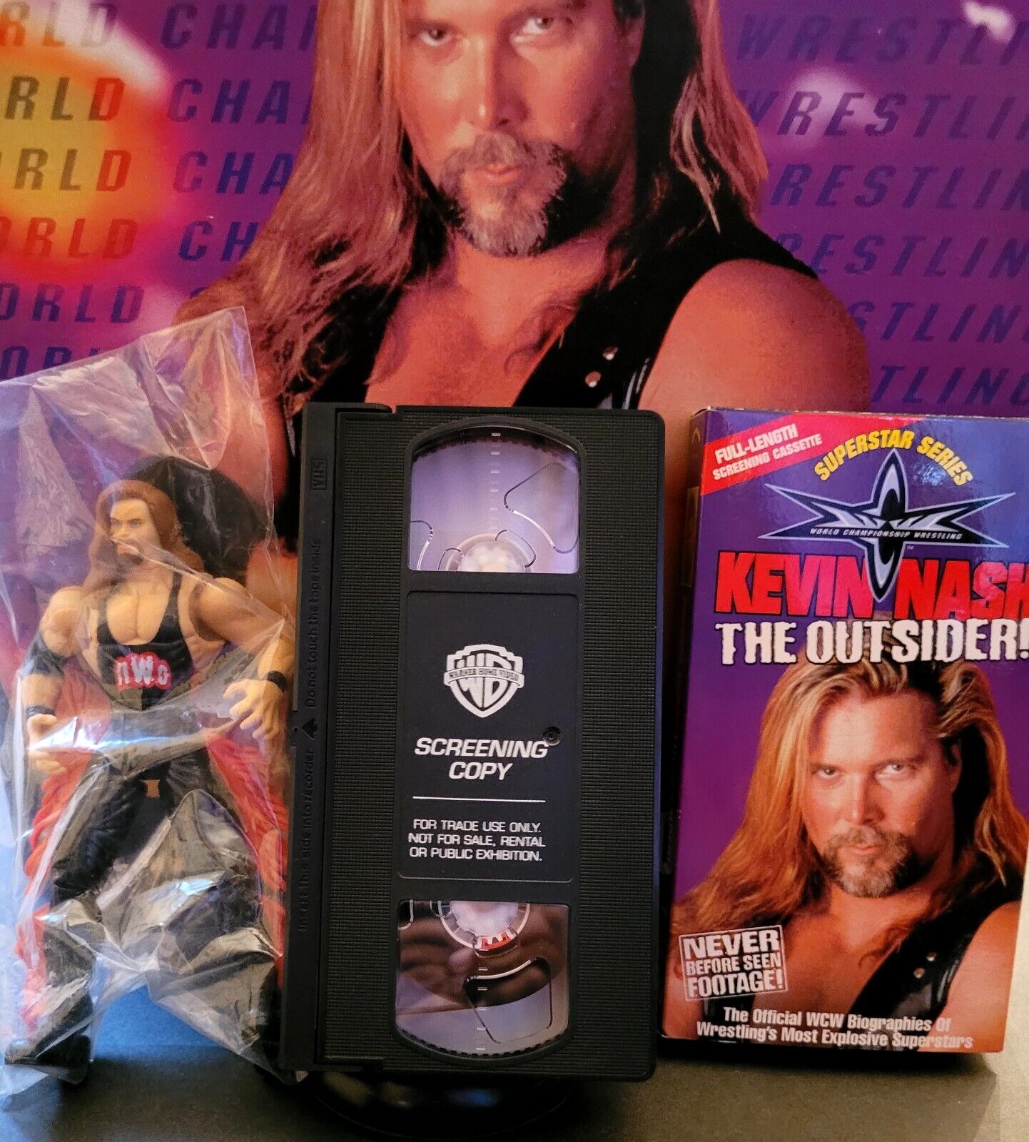 1999 WCW Toy Biz Smash 'N' Slam "Screening Copy" Kevin Nash