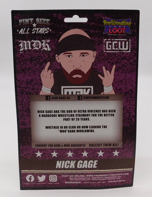2021 Pro Wrestling Loot Pint Size All Stars Nick Gage [With Black MDK Shirt, May]