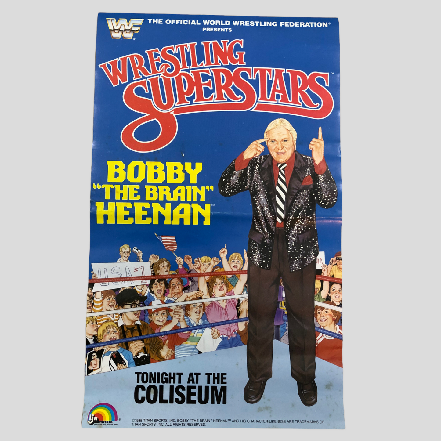 1986 WWF LJN Wrestling Superstars Series 3 Bobby "The Brain" Heenan [Without Scrolls on Shoulder]