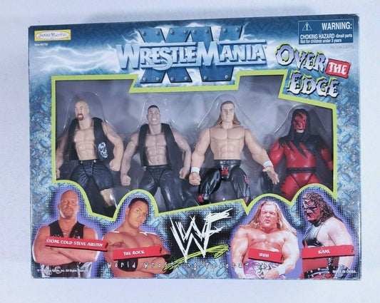 1999 WWF Jakks Pacific WrestleMania XV Over the Edge Box Set: Stone Cold Steve Austin, The Rock, HHH & Kane [Exclusive]