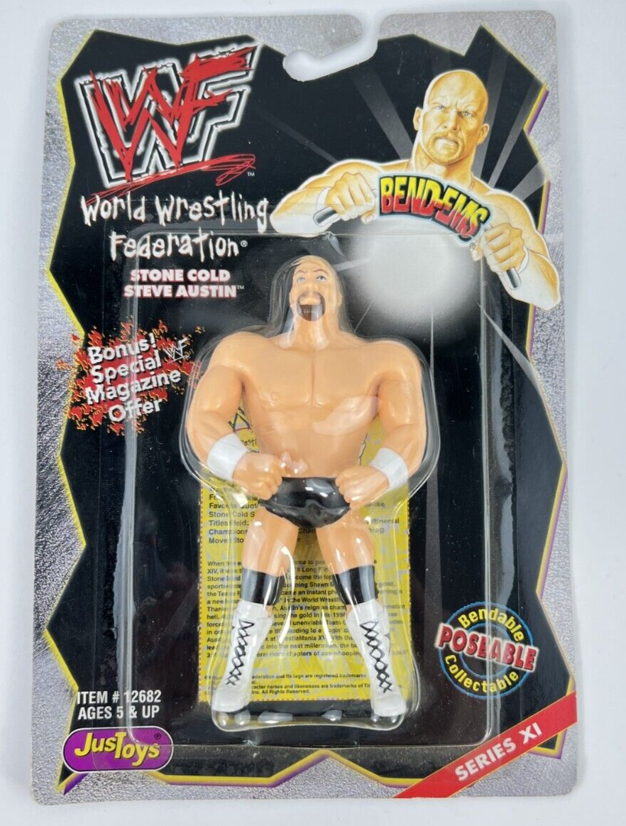 1999 WWF Just Toys Bend-Ems Series 11 Stone Cold Steve Austin