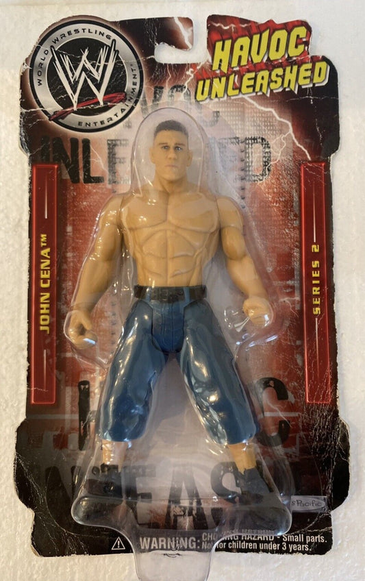 2006 WWE Jakks Pacific Bone-Crunching Action Havoc Unleashed Series 2 John Cena