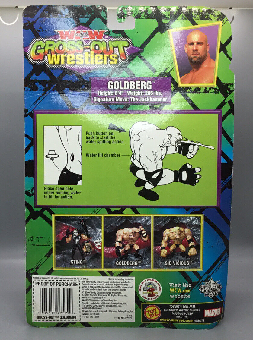 2000 WCW Toy Biz Gross-Out Wrestlers Goldberg