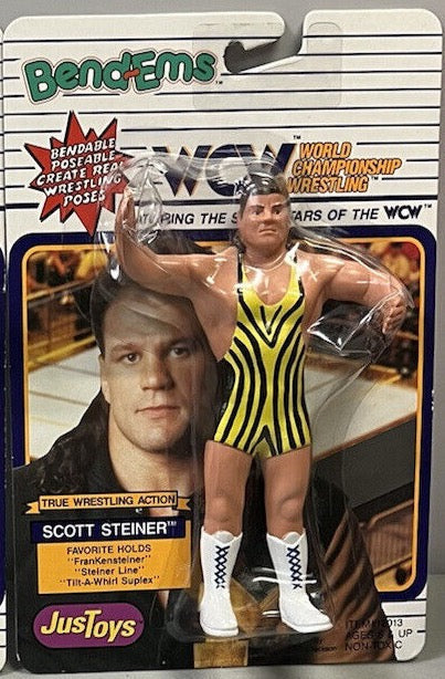 1990 WCW Just Toys Bend-Ems Scott Steiner [Small Card]