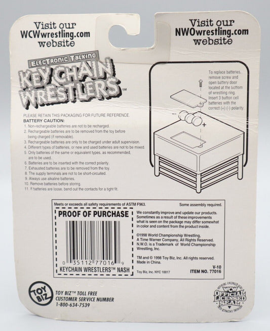 1998 WCW Toy Biz Electronic Talking Keychain Wrestlers Kevin Nash