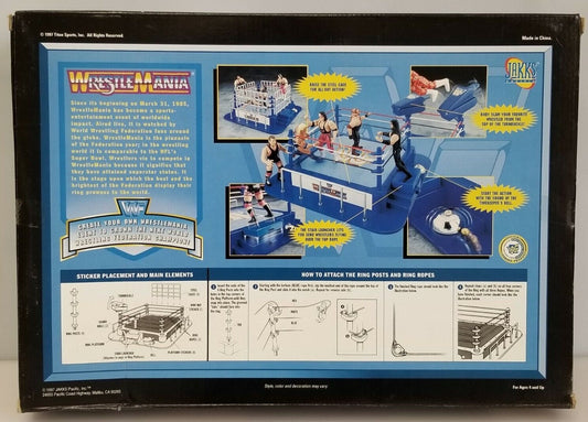 1997 WWF Jakks Pacific Mini Slammin' Action WrestleMania Action Ring & Figures