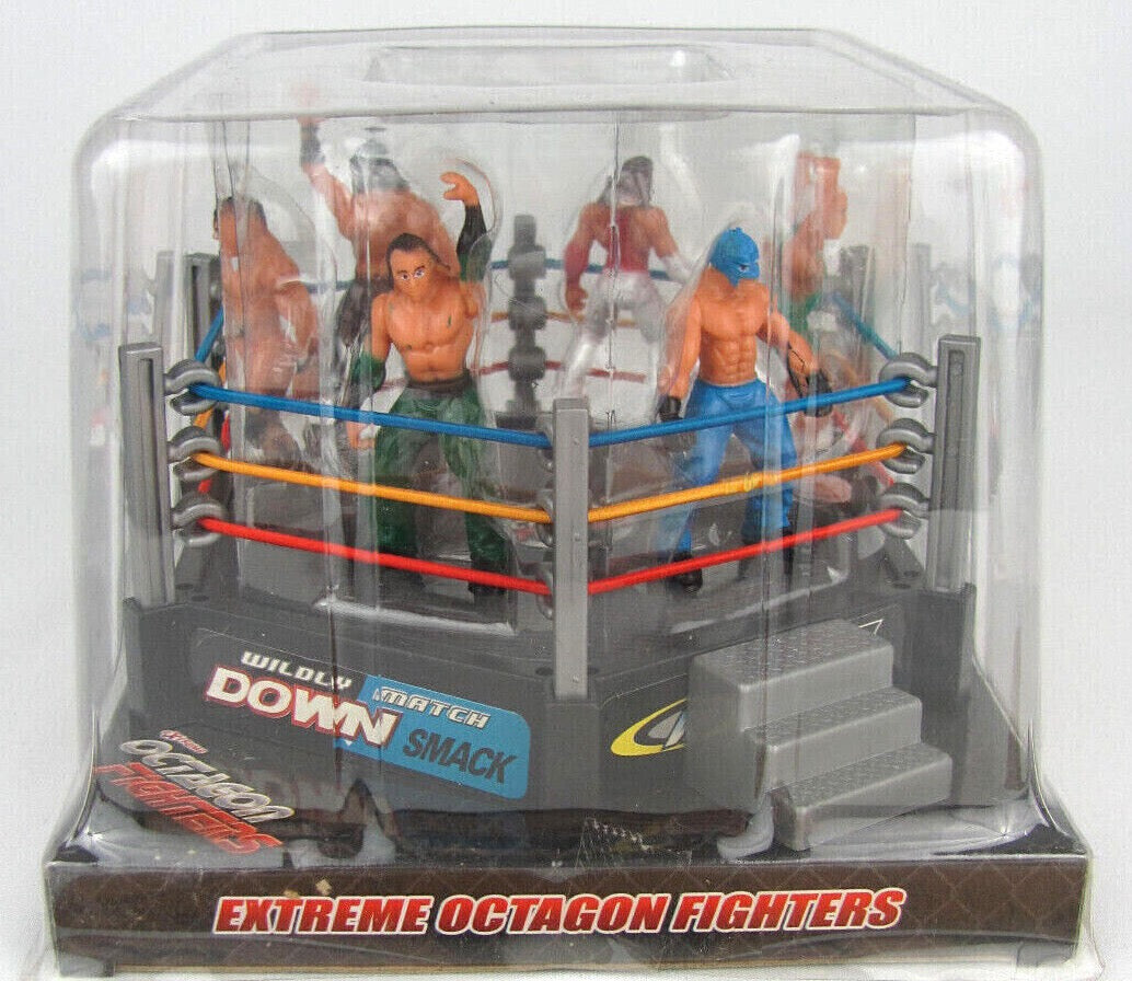 Extreme Octagon Fighters Bootleg/Knockoff Mini Figures & Ring