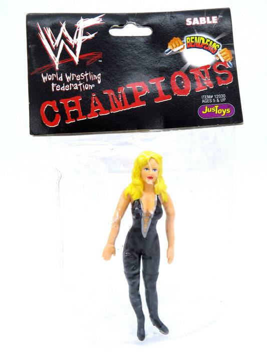 1999 WWF Just Toys Bend-Ems Champions [Bagged] Sable
