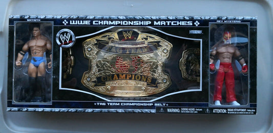 2006 WWE Jakks Pacific Tag Team Championship Belt [With Batista & Rey Mysterio]