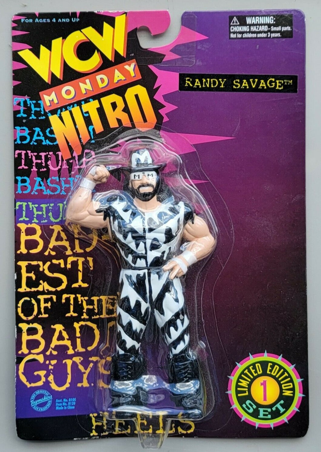 1997 WCW OSFTM Collectible Wrestlers [LJN Style] Limited Edition Set 1 "Heels" Randy Savage
