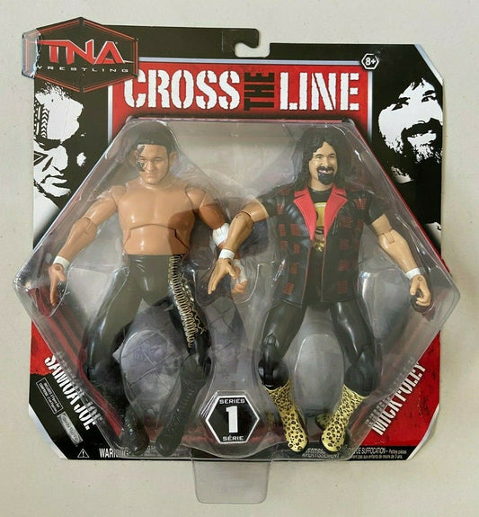 2010 TNA Wrestling Jakks Pacific Cross the Line Series 1 Samoa Joe & Mick Foley