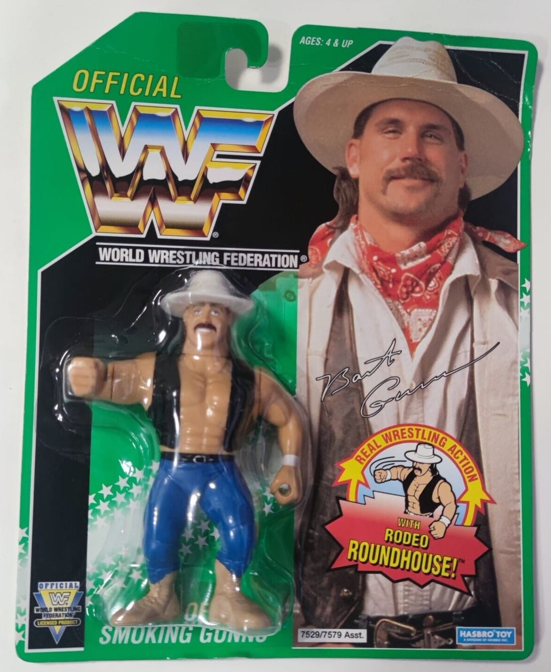 1994 WWF Hasbro Series 11 Bart of the Smoking Gunns with Rodeo Roundho ...