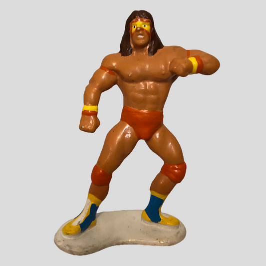1990 WWF Applause Mini Figures Ultimate Warrior [With Orange Trunks]