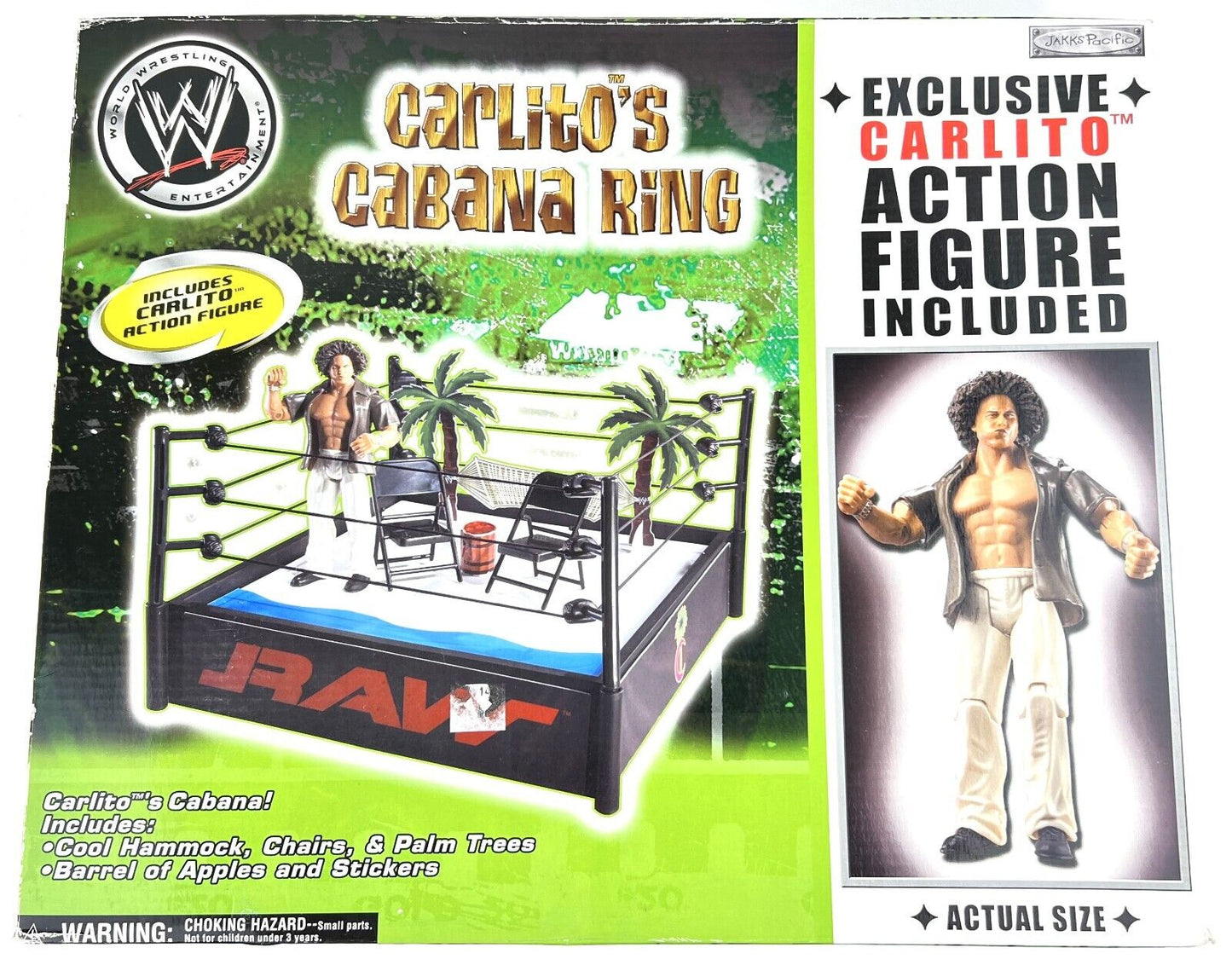 2005 WWE Jakks Pacific Carlito's Cabana Ring [With Carlito]