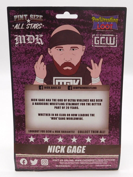 2021 Pro Wrestling Loot Pint Size All Stars Nick Gage [With Black GCW Shirt, May]