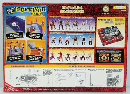 1998 WWF Jakks Pacific Mini Slammin' Action Survivor Series Action Ring & Figures