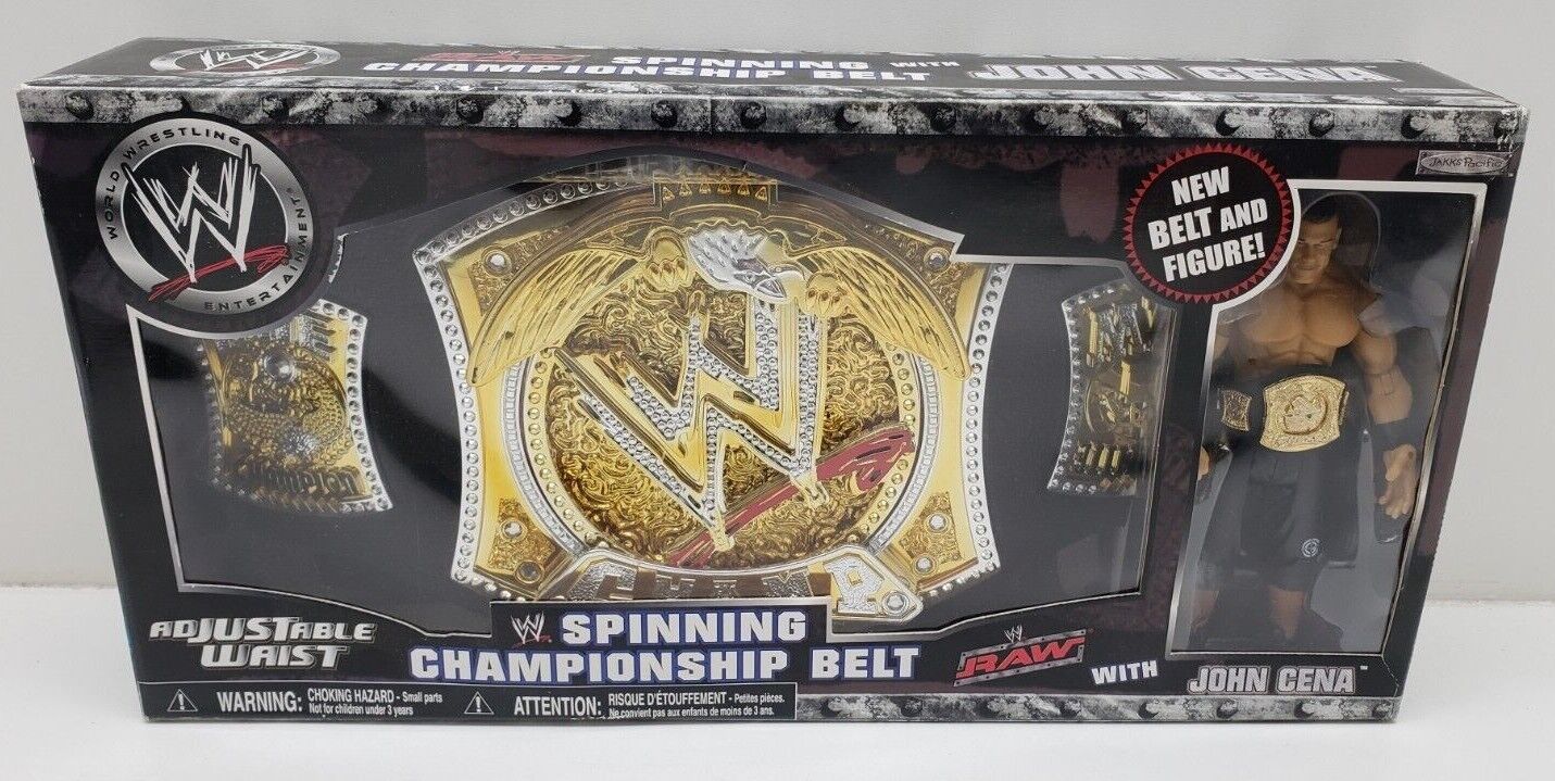 2006 WWE Jakks Pacific Spinning Championship Belt [With John Cena]
