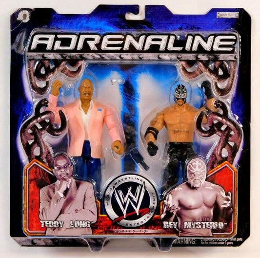 2005 WWE Jakks Pacific Adrenaline Series 13 Teddy Long & Rey Mysterio