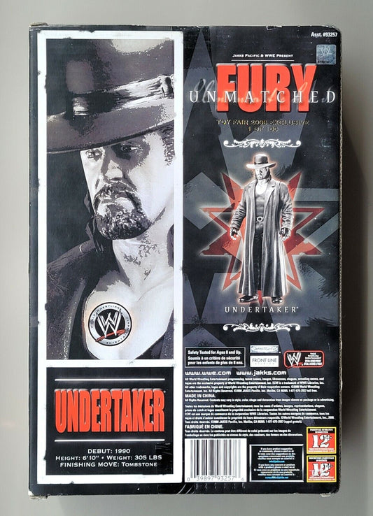 2008 WWE Jakks Pacific Unmatched Fury Toy Fair Exclusive 1 of 100 Undertaker