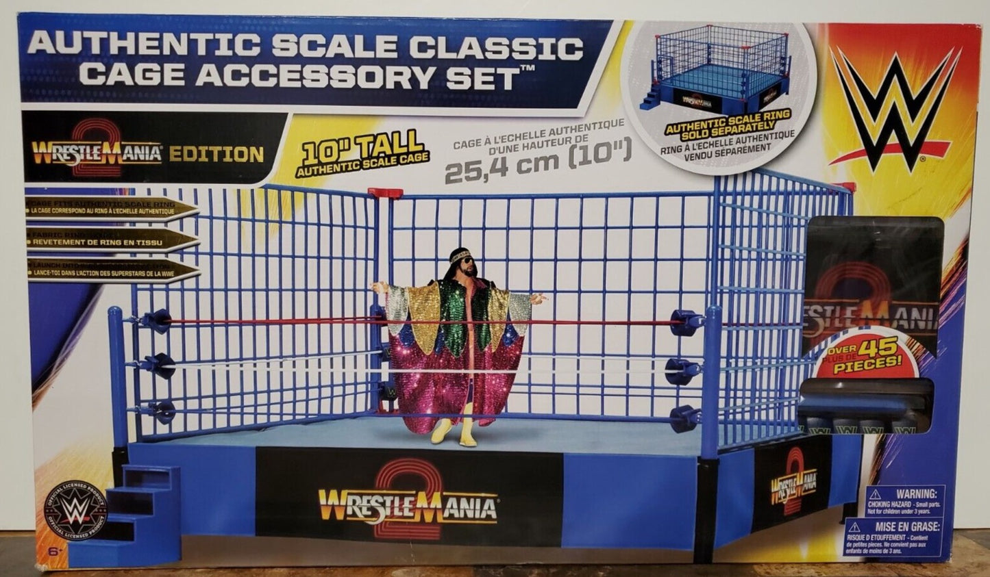 2015 WWE Wicked Cool Toys Authentic Scale Classic Cage Accessory Set [WrestleMania 2 Edition, Exclusive]