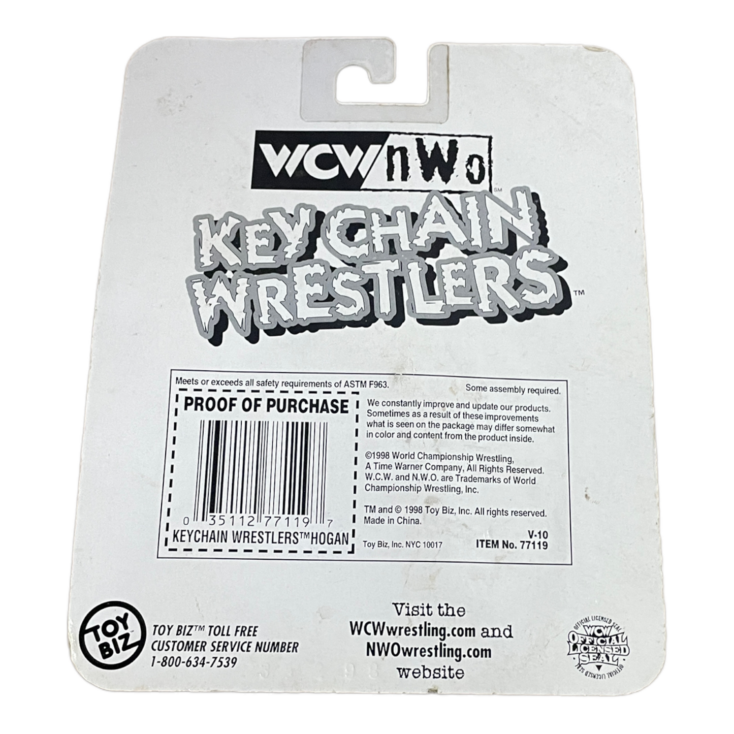 1998 WCW Toy Biz Keychain Wrestlers Hollywood Hogan