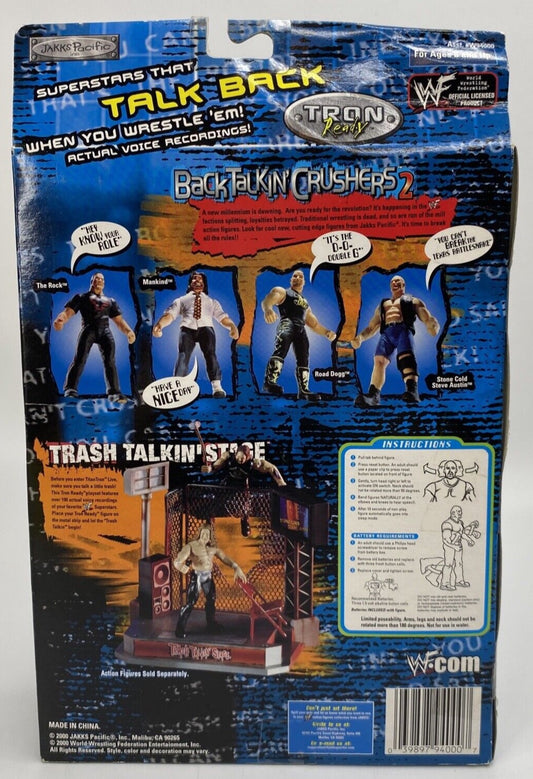 2000 WWF Jakks Pacific Back Talkin' Crushers Series 2 The Rock