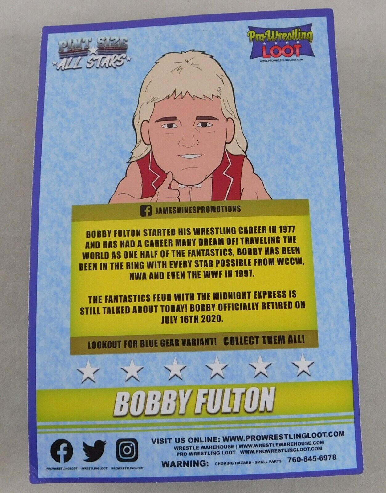 2021 Pro Wrestling Loot Pint Size All Stars Bobby Fulton [February, Chase]