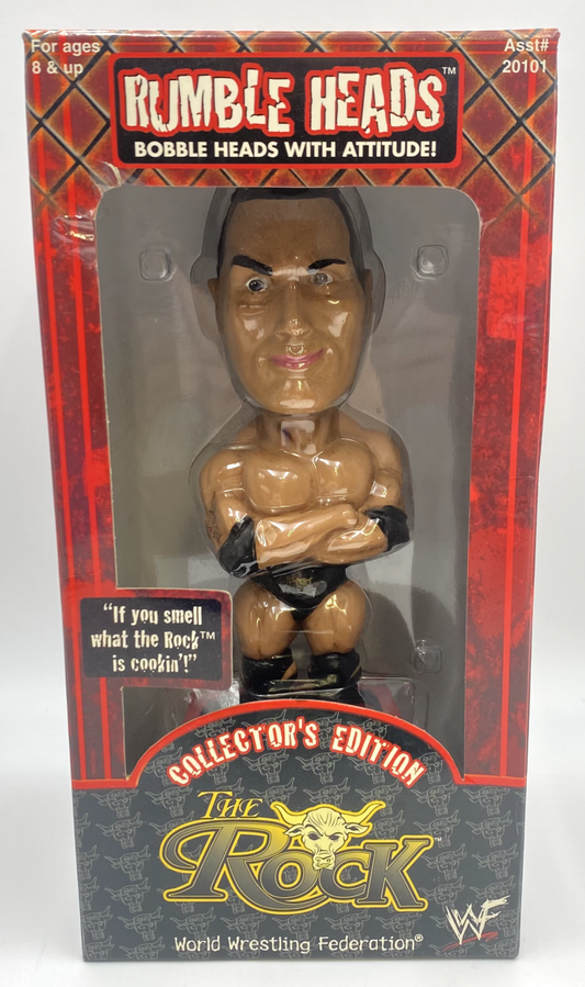 2001 WWF Aspen Rumble Heads Series 1 The Rock [Without Shirt]