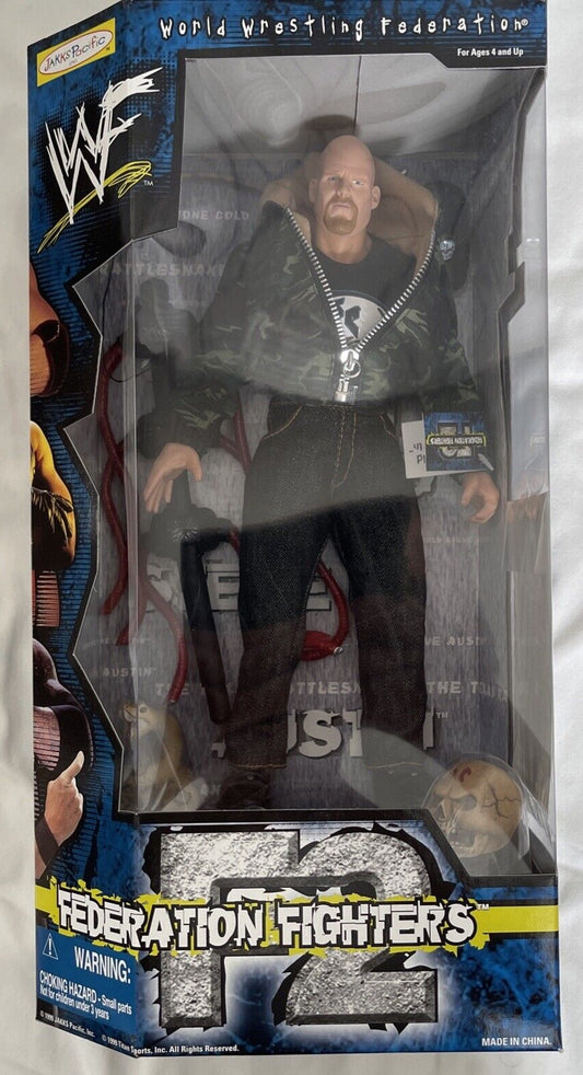 1999 WWF Jakks Pacific 12" Federation Fighters Limited Edition Series 1 Stone Cold Steve Austin