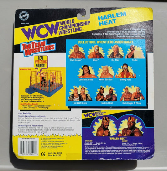 1996 WCW OSFTM Collectible Wrestlers [LJN Style] Tag Team Wrestlers Series 3 Harlem Heat: Stevie Ray & Booker T [With Blue Gear, Exclusive]