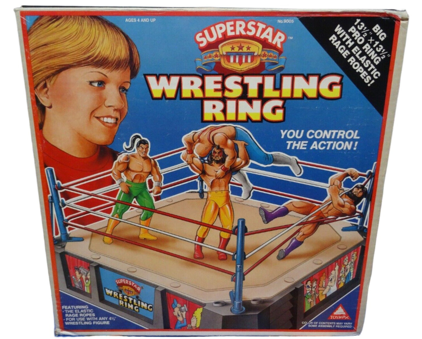 Toymax Films 1990 Toymax Bootleg/Knockoff Superstar Wrestling Ring – Wrestling ...