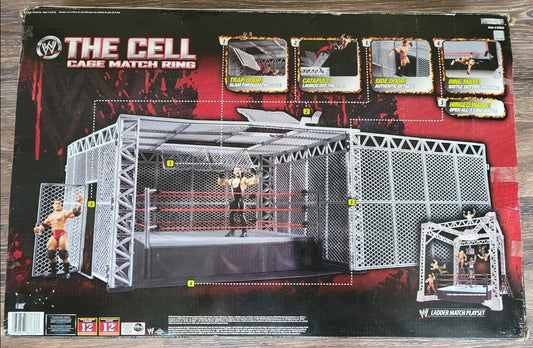 2007 WWE Jakks Pacific The Cell: Cage Match Ring [Red Box, With Randy Orton & Undertaker]