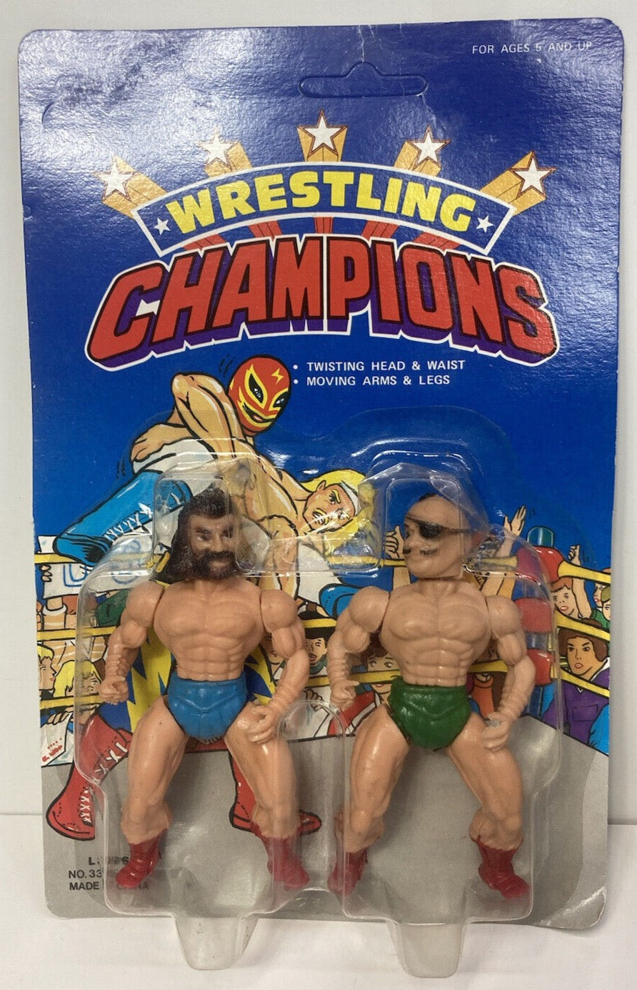 Wrestling Champions [Full Blue Card] Small Body Bootleg/Knockoff Wrest ...