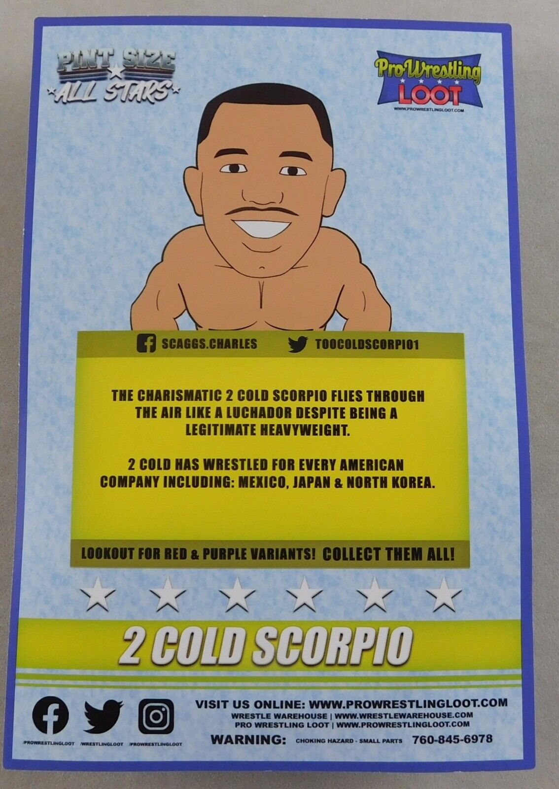2021 Pro Wrestling Loot Pint Size All Stars 2 Cold Scorpio [July, Chase]