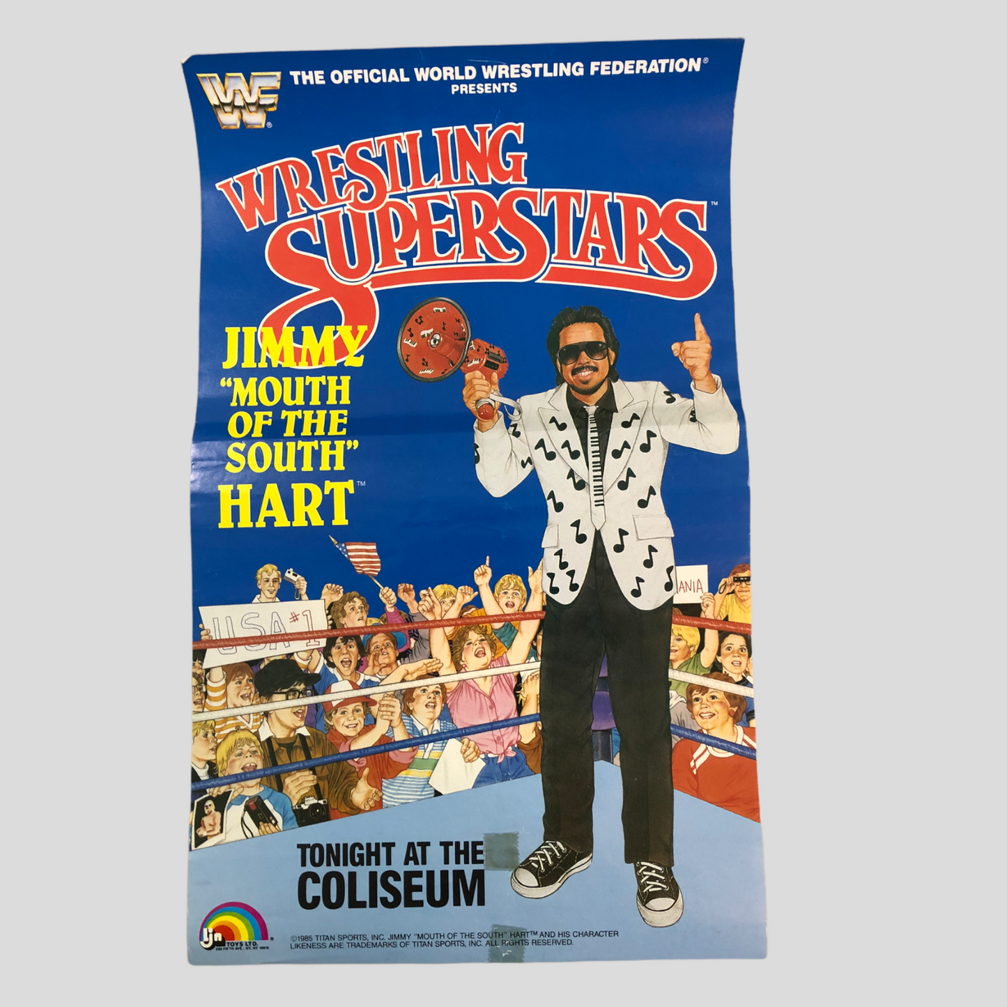 1986 WWF LJN Wrestling Superstars Series 3 Jimmy "The Mouth of the South" Hart [Without Hearts on Megaphone]