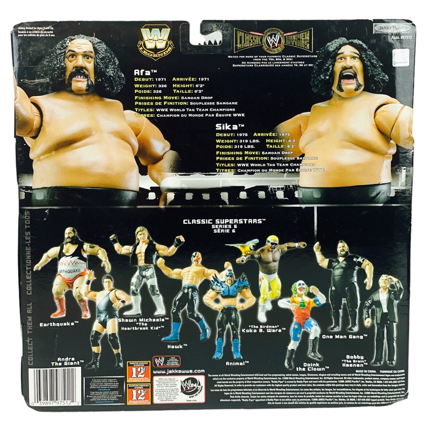 2005 WWE Jakks Pacific Classic Superstars 2-Packs Series 3 The Wild Sa ...