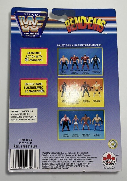 1998 WWF Just Toys Bend-Ems Canadian Series 6 Hunter Hearst-Helmsley