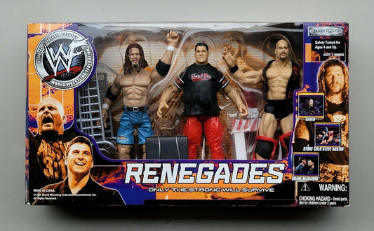 2001 WWF Jakks Pacific Titantron Live "Renegades " Box Set: Raven, Shane McMahon & Stone Cold Steve Austin