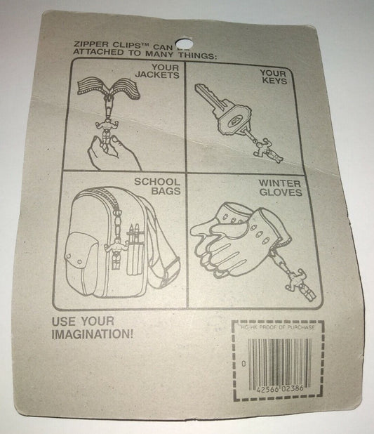 1985 WWF HG Toys Wrestling Superstars Zipper Clip 2-Pak: Big John Studd & Hulk Hogan