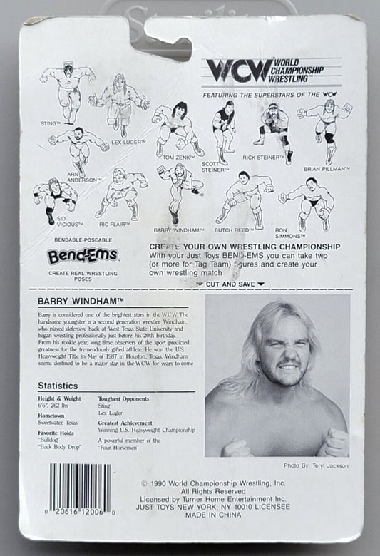 1990 WCW Just Toys Bend-Ems Barry Windham [Small Card]