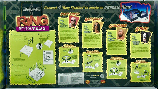 1999 WCW Toy Biz Ring Fighters Scott Steiner, Sting, Goldberg & Bret Hart