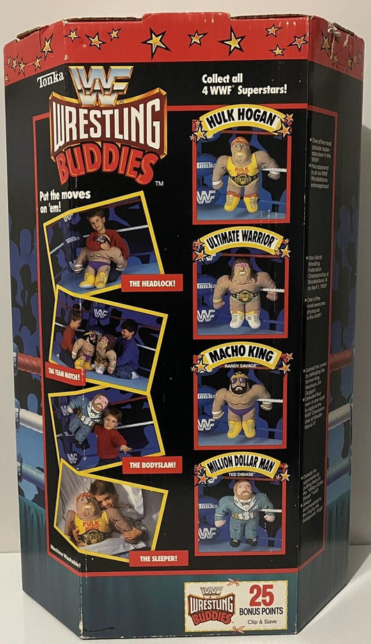 1990 WWF Tonka Wrestling Buddies Series 1 Hulk Hogan [Eyebrows Over Bandana]