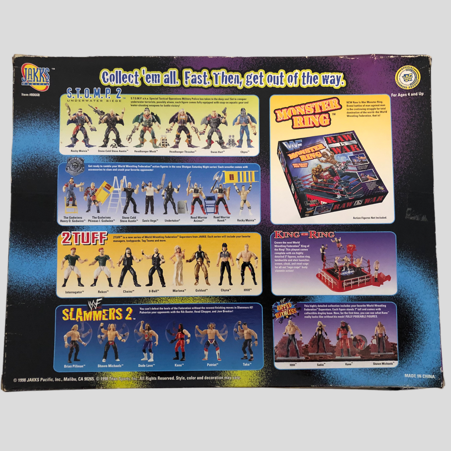 1998 WWF Jakks Pacific Mick Foley's Triple Threat Box Set: Mankind, Dude Love & Cactus Jack [Exclusive]