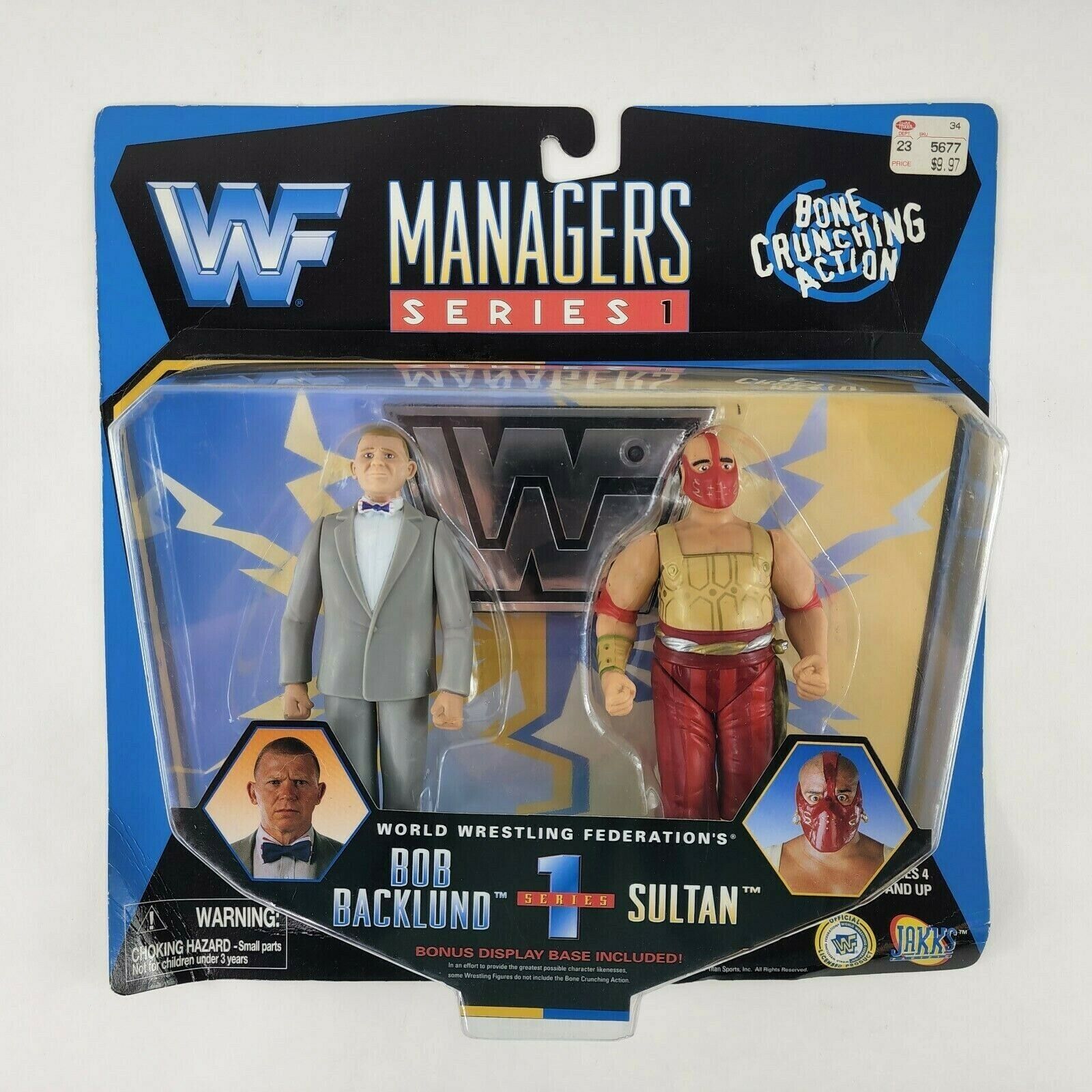 1997 Wwf Jakks Pacific Managers Series 1 Bob Backlund And Sultan