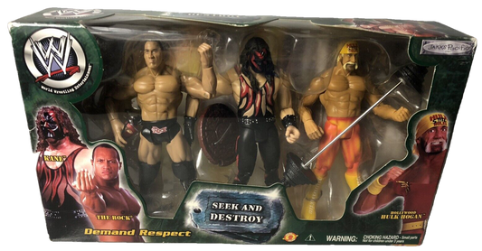 2002 WWE Jakks Pacific Titantron Live "Seek and Destroy" Box Set: The Rock, Kane & Hollywood Hogan
