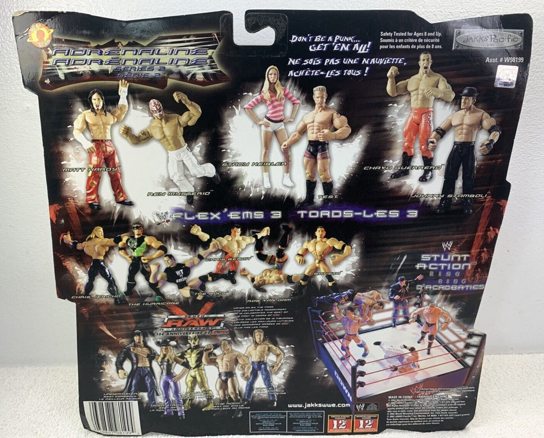 2003 WWE Jakks Pacific Adrenaline Series 2 Johnny Stamboli vs. Chavo G ...