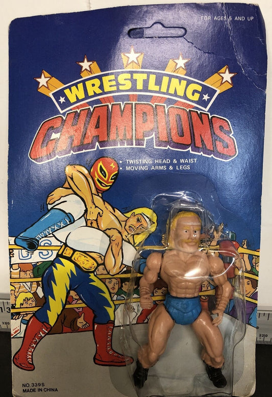 Wrestling Champions [Full Blue Card] Small Body Bootleg/Knockoff Wrestler [Hulk Hogan]