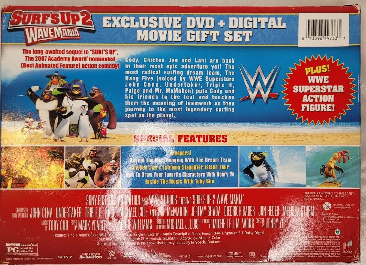 2016 WWE Mattel Surf's Up 2: Wavemania Walmart Exclusive DVD Gift Set Dean Ambrose [With White Tank]