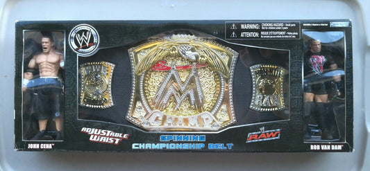 2006 WWE Jakks Pacific Spinning Championship Belt [With John Cena & Rob Van Dam]